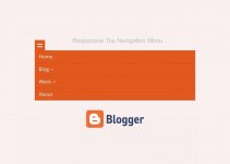 Bài 6: Tạo Responsive Top Navigation Menu cho Blogspot Blogger