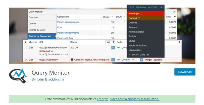 Query Monitor – plugin hỗ trợ kiểm tra lỗi website WordPress nên dùng
