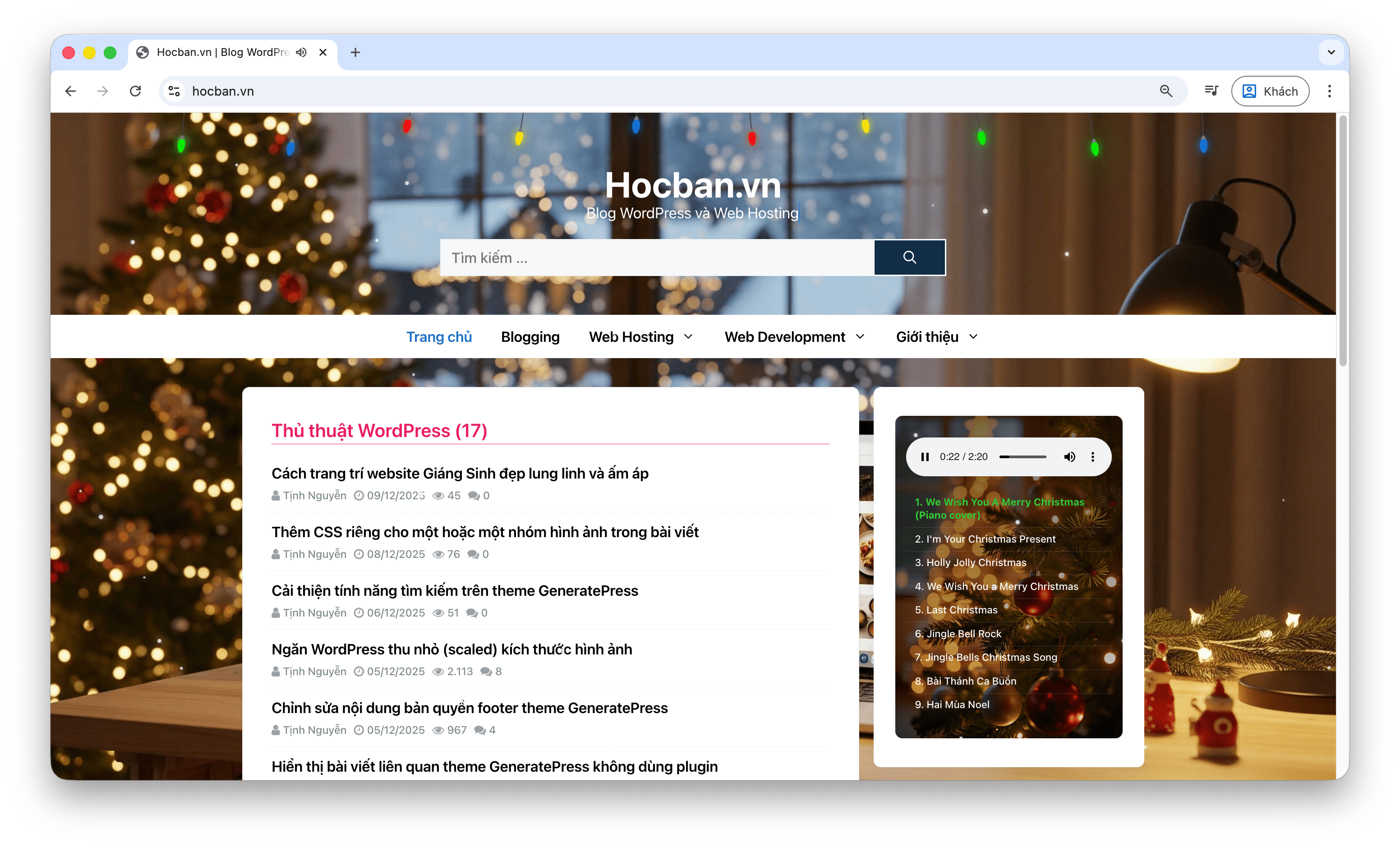 Ảnh nền Hocban.vn dùng trang trí blog dịp Giáng Sinh 2025 