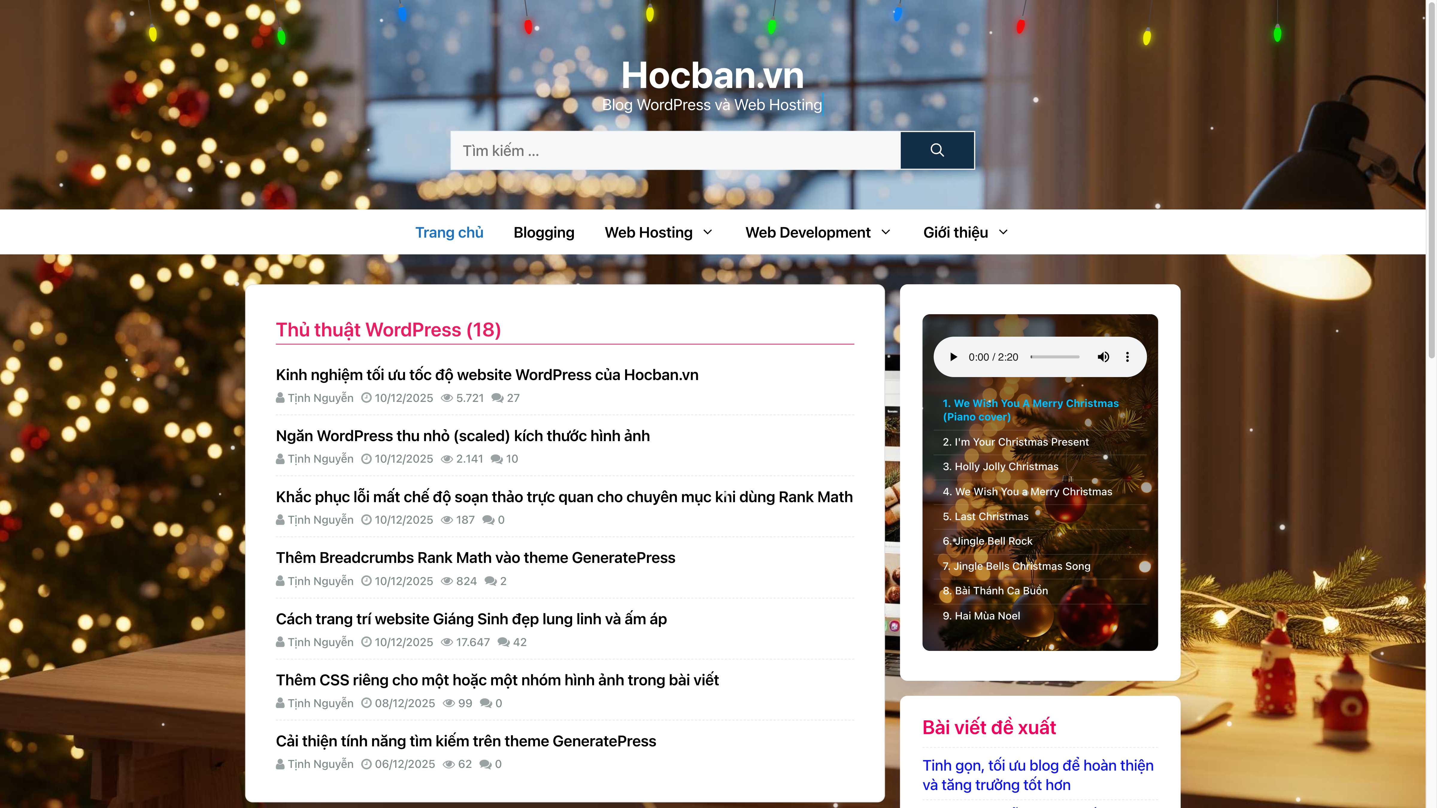 Hiệu ứng đèn led nhấp nháy cho website WordPress 