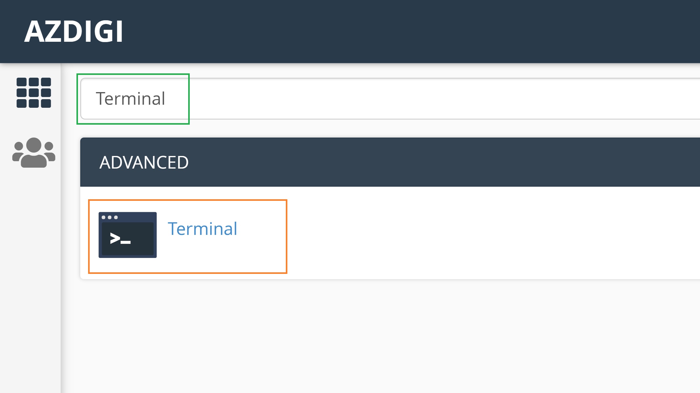 Mở Terminal trên cPanel