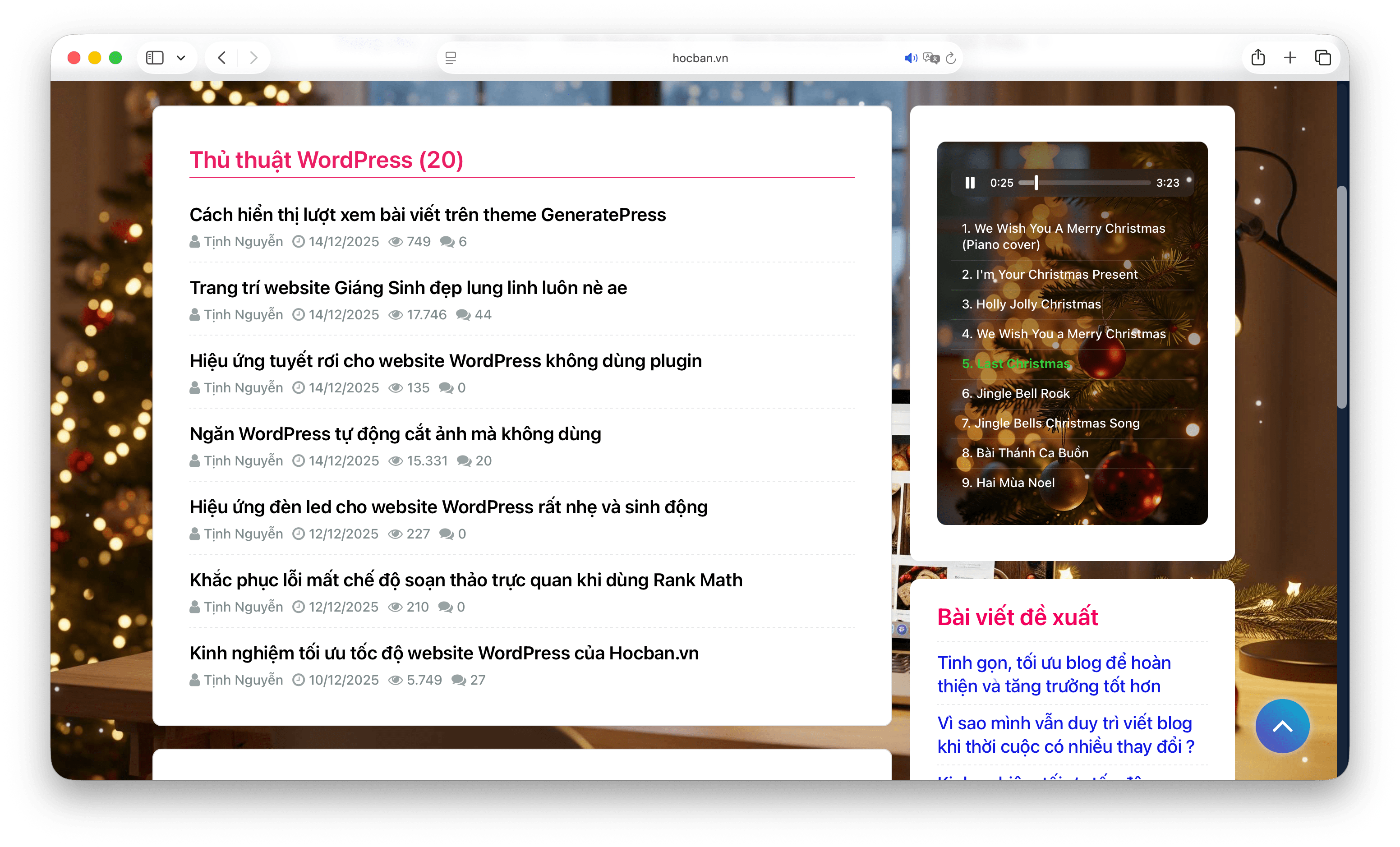 Tạo danh sách phát nhạc cho website, đẹp và nhẹ