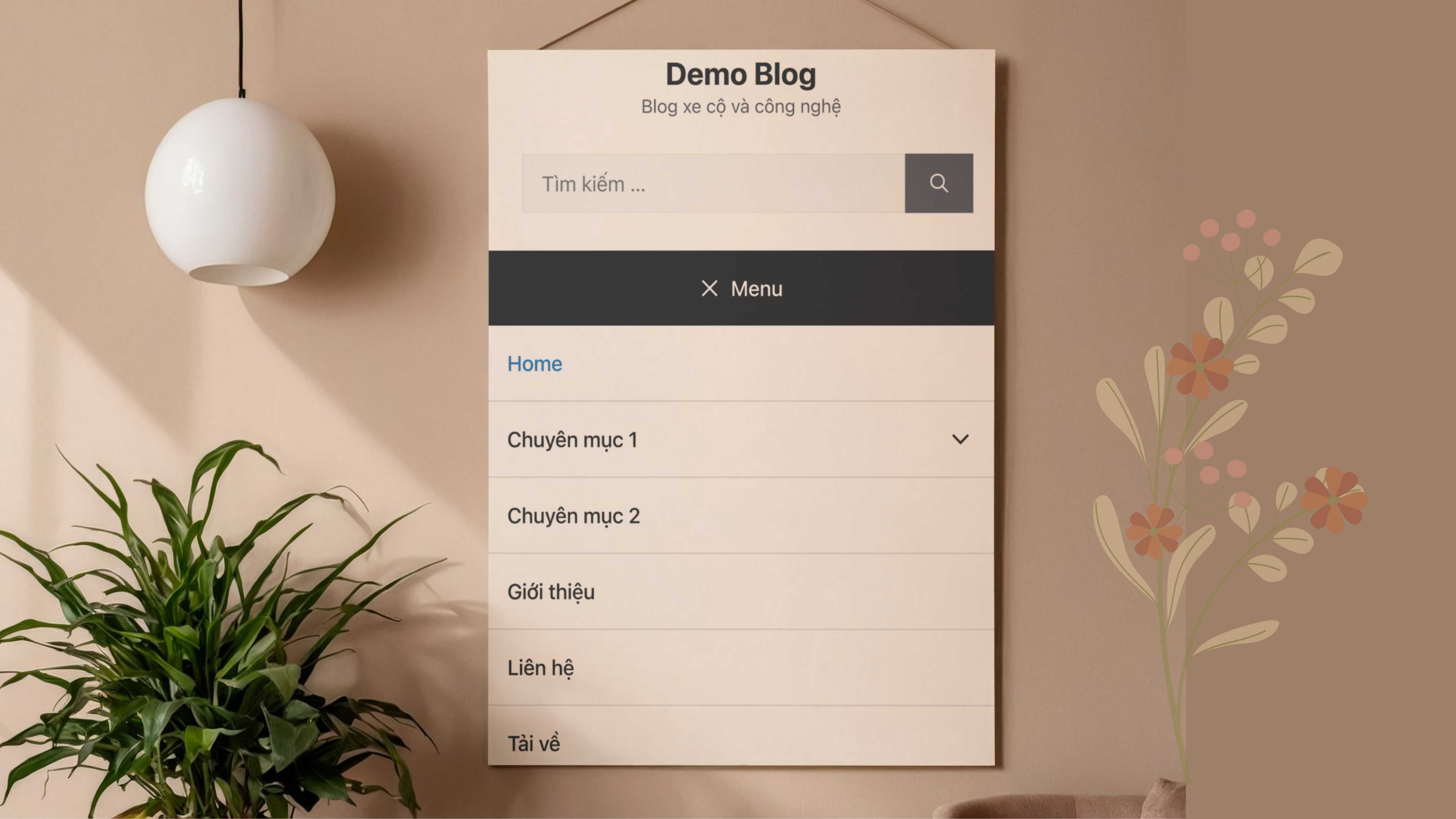 GeneratePress mobile menu phiên bản cải thiện giao diện