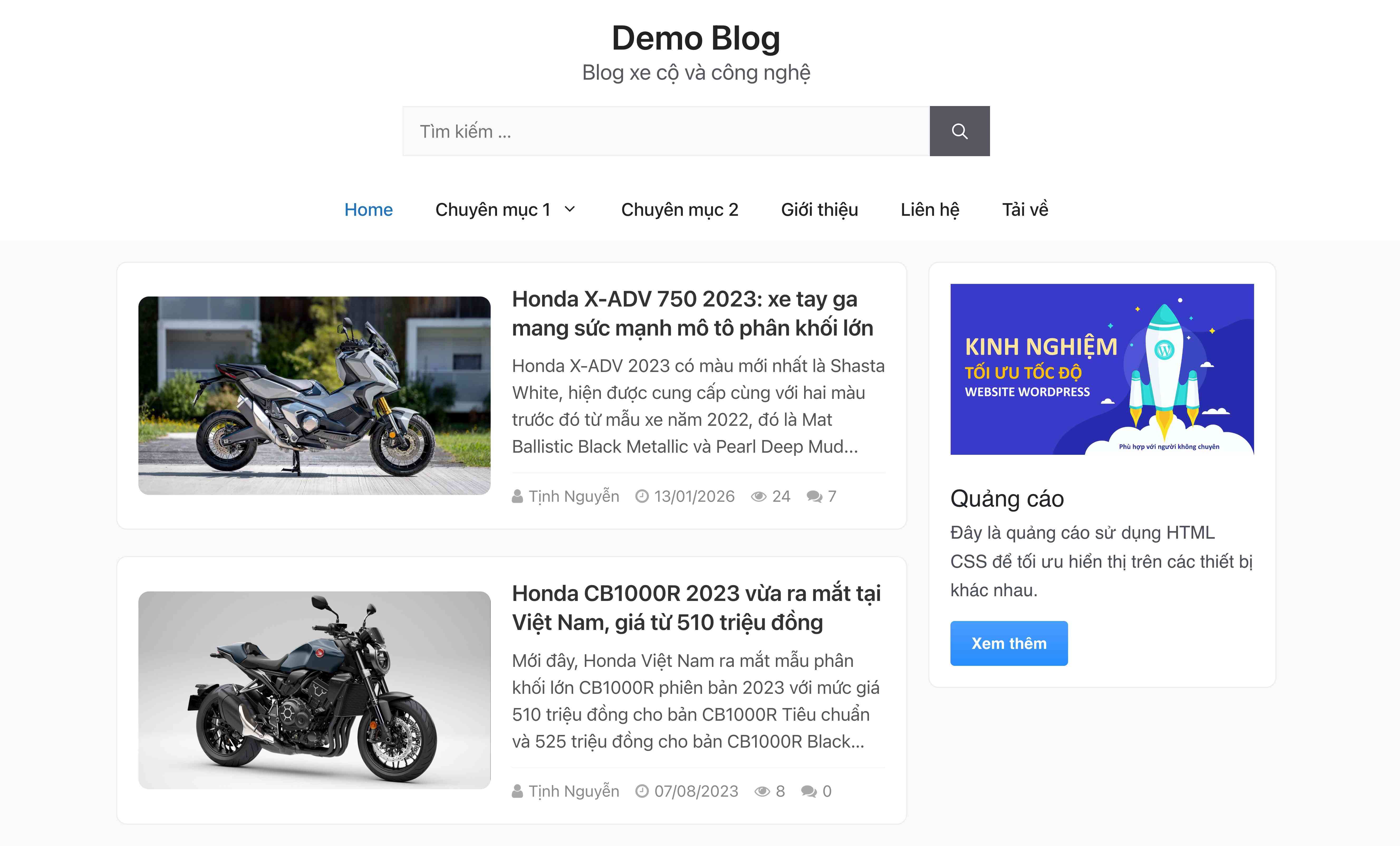 GeneratePress Responsive Header Search Bar